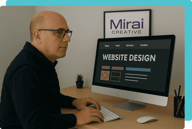 immagine web master al lavoro